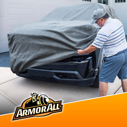 Armor All Heavy Duty Premium All-Weather SUV Car Cover by Season Guard; Max Protection from Sun Rain Wind & Snow for SUV or CUV up to 205" in Length; Indoor & Outdoor Covers; Grey