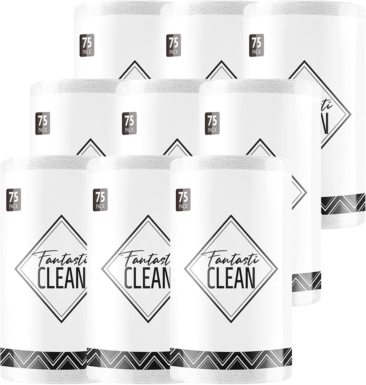 Fantasticlean Microfiber Cleaning Cloth Roll -75 Pack, Tear Away Microfiber Towels, 12" x 12", Reusable, Washable, Scratch Free, Ultra Absorbent for All-Around Cleaning Supplies (DimGray)