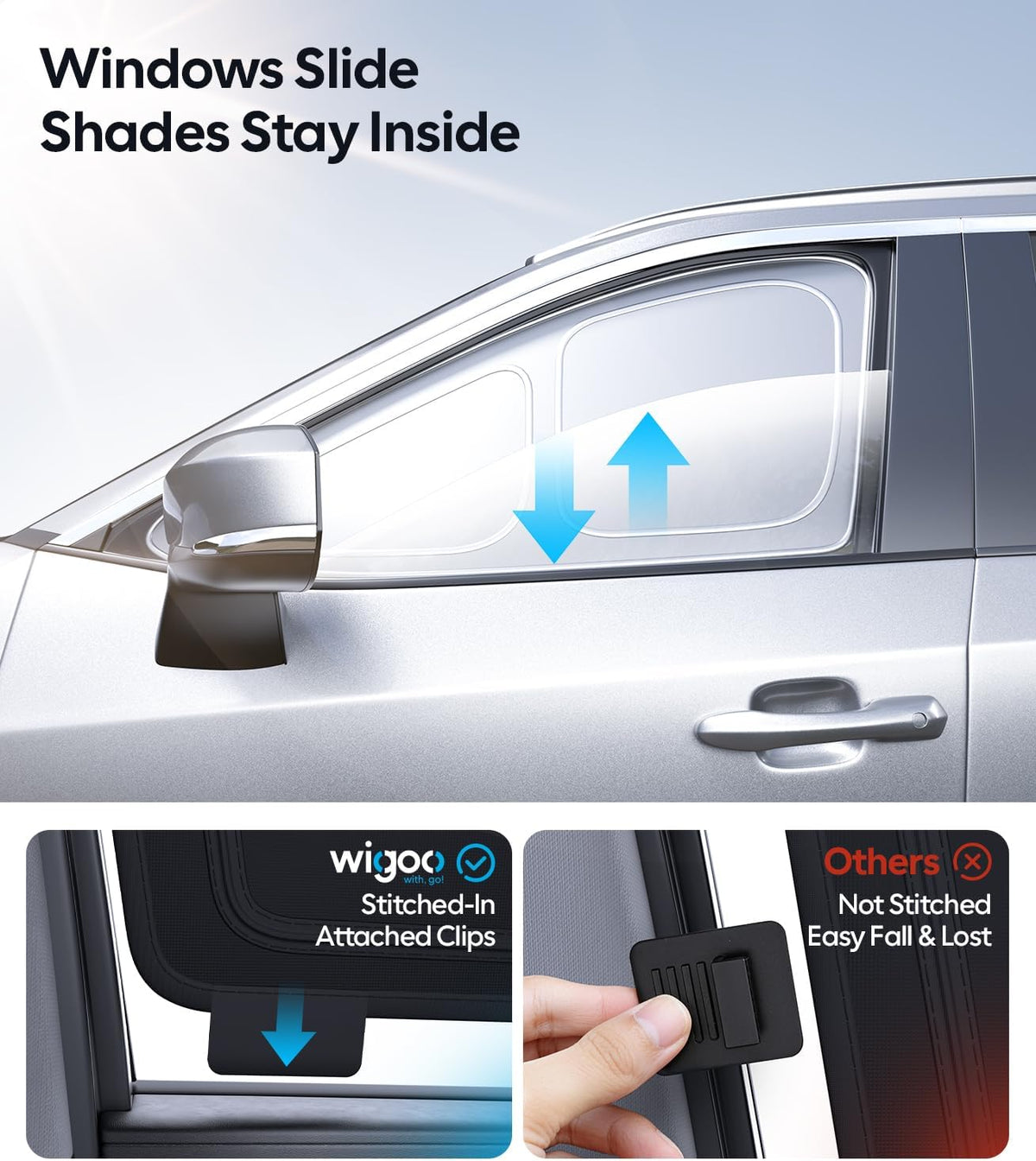 Wigoo 2026 Upgrade 8PCS Full Set Window Sunshade for Toyota 4Runner 2010-2024 [7-Layer Cooler & Blacker, Ice-Crystal Tech] with Windshield for Sun Block, Baby, Camping, Privacy Napping, Relax