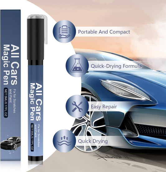 3PCS Magic Car Scratch Remover Pen, All Cars Magic Pen, 2026 New Car Paint Repair Pen, Portable Auto Scratch Remover, Universal Car Touch Up Pen Quick Fix for All Car Colors