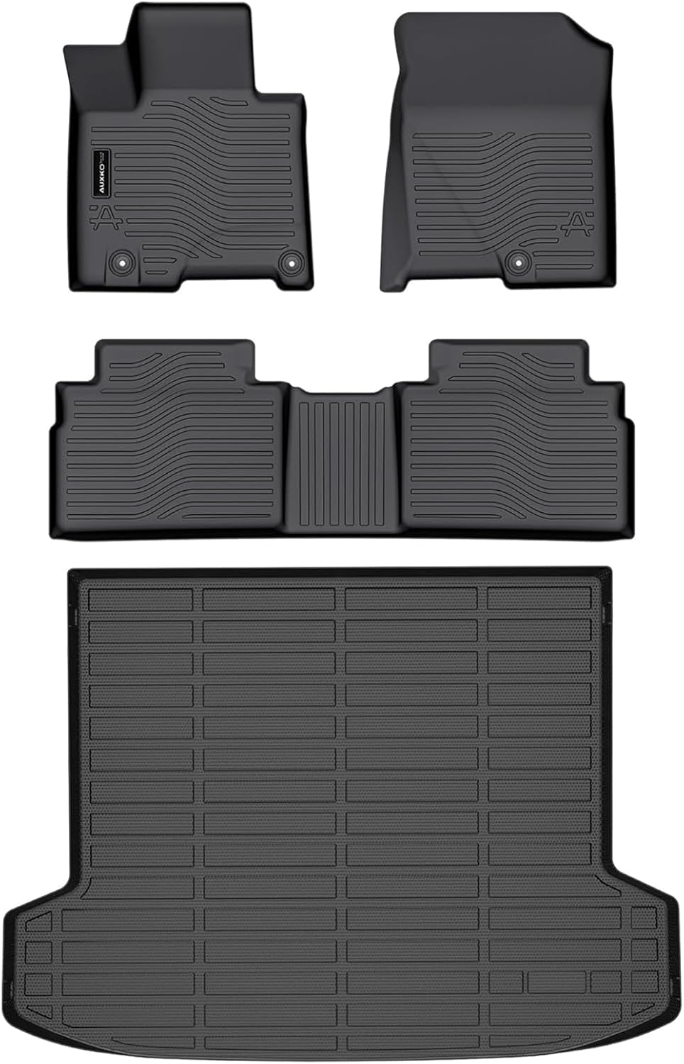 Auxko All Weather Floor Mat & Cargo Mat Fit for 2026 2025 2024 2023 2022 Hyundai Tucson Hybrid(Not PHEV) TPE Liner Tucson Accessory Set All Season Odorless Anti-Slip Floor Liner