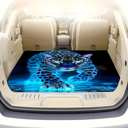Universal Car Trunk Mat 29" x 39",Purple Colorful Flowers All Weather Trunk Protection Cargo Liner, Durable Cargo Mat Rear Trunk Liner,Stylish Vehicle Interior Accessories Suitable for Most Car Models