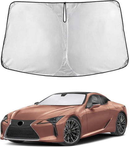 EcoNour Car Windshield Sun Shade | 2025 Upgraded Innovative No-Light-Pass Technology for Maximum Coverage | Foldable Sun Shade Keeps Your Vehicle Cool | Must-Have Car Accessories | Small (59" x 29") - Colors A