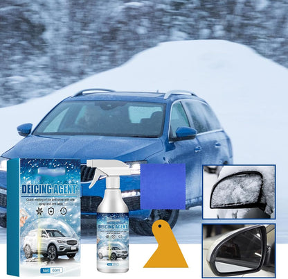Car Windshield Snow Melting Coating Spray, Snow Repellent Spray De-Icer for Cars - Fast Ice & Snows Remover, Winter Windshield & Glass Coating Protection, Snow Meltings Agent for Car Ice Melting (2)
