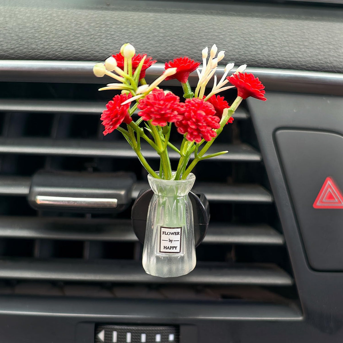 Set of 4 Cute Flower Bouquet Car Air Freshener Vent Clips, Mini Artificial Flowers for Car Air Vent Decoration, Auto Interior Dashboard Ornament Accessories