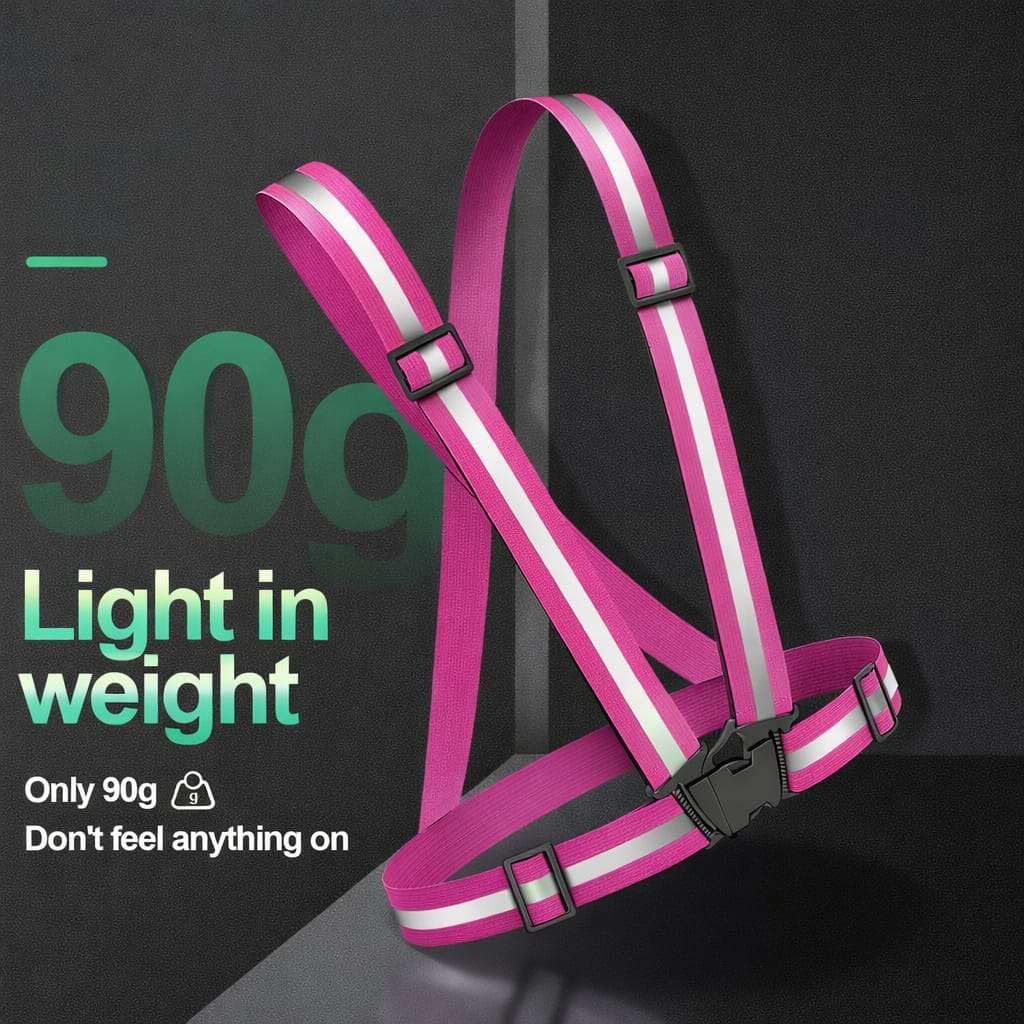 2 Packs Reflective Vest Running Gear, High Visibility Reflective Running Gear Adjustable Elastic Safety Vest for Night Jogging, Biking, Walking or Dog Walking, Running Vest for Men Women Children