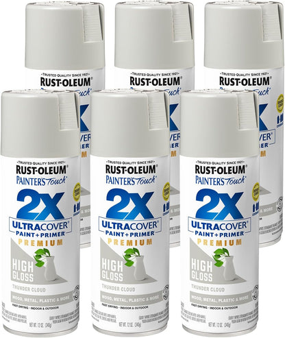 Rust-Oleum 334029 Painter's Touch 2X Ultra Cover Spray Paint, 12 oz, Gloss Clear - Colors E
