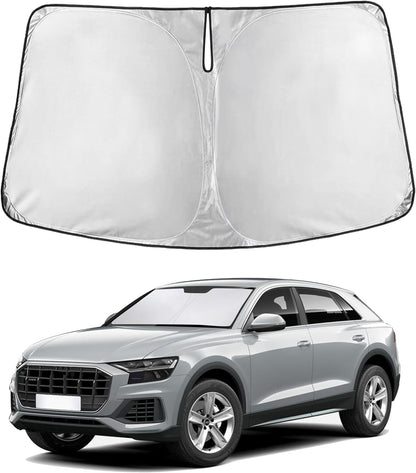 EcoNour Car Windshield Sun Shade | 2025 Upgraded Innovative No-Light-Pass Technology for Maximum Coverage | Foldable Sun Shade Keeps Your Vehicle Cool | Must-Have Car Accessories | Small (59" x 29") - Colors I