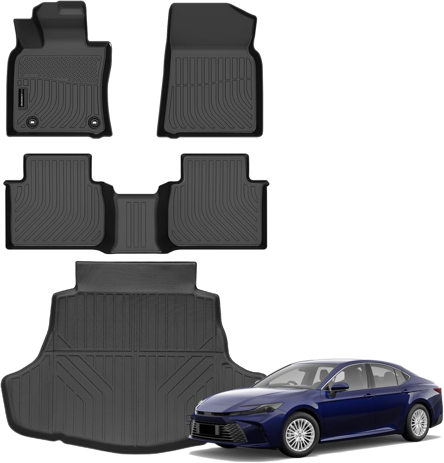 All Weather Floor Mat Fit for Toyota Corolla(Include Hybrid Exclude Hatchback) 2026 2025-2020 TPE Rubber Liners Corolla Accessories All Season Guard Odorless Anti-Slip Liner Black