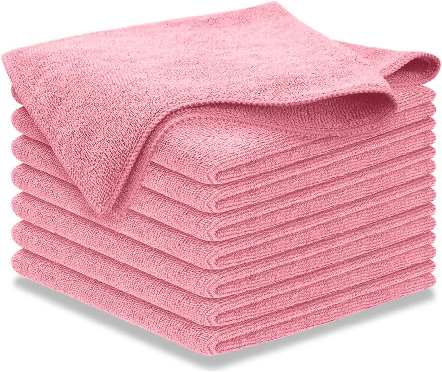 USANOOKS Microfiber Cleaning Cloth Grey - 12 Pcs (12.5"x12.5") - High Performance - 1200 Washes, Ultra Absorbent Microfiber Towel Weave Grime & Liquid for Streak-Free Mirror Shine - Car Washing Cloth