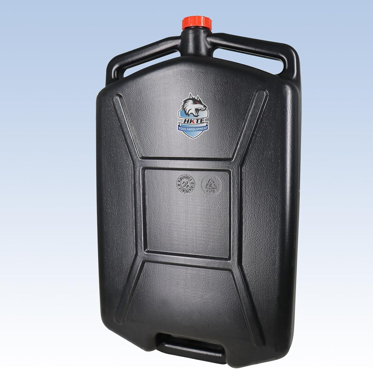 HKTE 2.6Gallon（10L） Oil Drain Pan, Heavy Duty Leak-Proof Low Profile HDPE Container with Wide Mouth Funnel & Reinforced Handles for Cars, SUVs & Trucks
