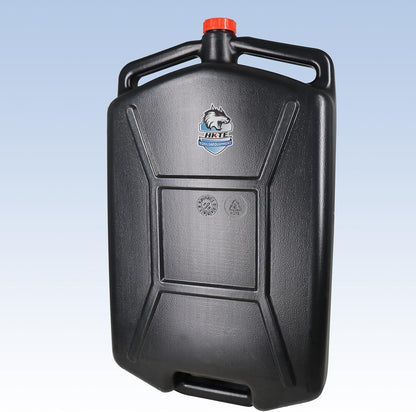 HKTE 2.6Gallon（10L） Oil Drain Pan, Heavy Duty Leak-Proof Low Profile HDPE Container with Wide Mouth Funnel & Reinforced Handles for Cars, SUVs & Trucks