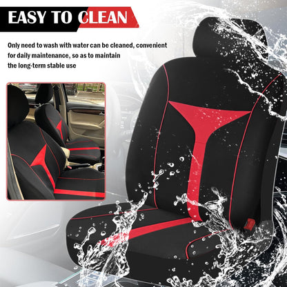2 Pack Universal Car Seat Cover with Breathable Mesh Backrest,Comfortable Car Seat Protector with Foam Padding and Retaining Buckle,Highly Elastic Car Seat Covers Full Set (Pink)