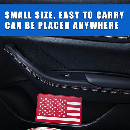 Ziciner Car Registration Insurance Holder, 2Pack Essential Auto Card Document Glove Box Organizer with Touch Fastener, Vehicle Interior Accessories Perfect for Most Car, Truck, SUV (Red/Small Car)