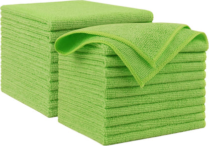 AIDEA Microfiber Cleaning Cloth, 50PK, Microfiber Towels for Cars, Premium Wash Cloths, Dusting Cloth Cleaning Rags, Absorbent Towels for SUVs, House, Kitchen, Window, Cleaning Supplies12×12"