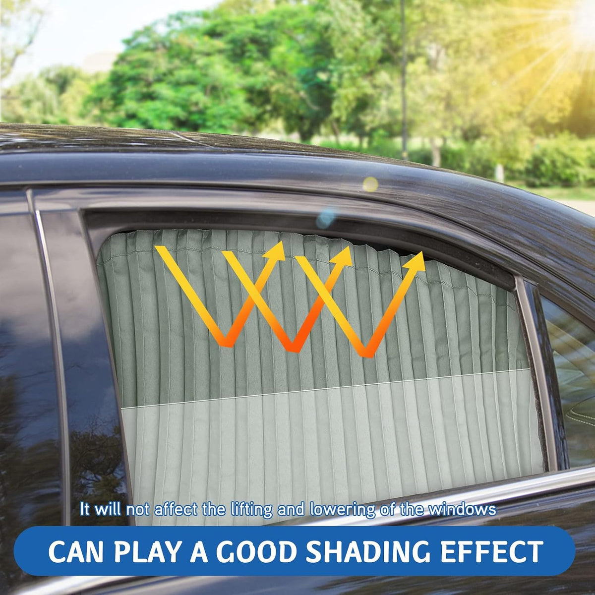 ZATOOTO Suede Car Window Shades 4PCS - Car Window Covers for Ultimate Privacy, UV Protection, and Heat Insulation, Side Window Sun Shade Perfect for Camping, Travel, Baby Safety, and Daily Use