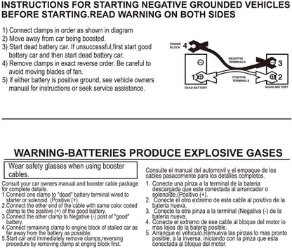 NOONE Jumper Cables for Car Battery, Heavy Duty Automotive Booster Cables for Jump Starting Dead or Weak Batteries (10-Feet)