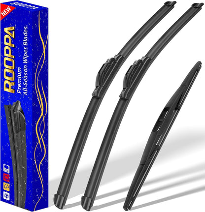 3 wipers Replacement for 2017-2021 2022 Honda CRV CR-V, Windshield Wiper Blades Original Equipment Replacement - 26"/17"/12" (Set of 3) U/J HOOK - Colors A