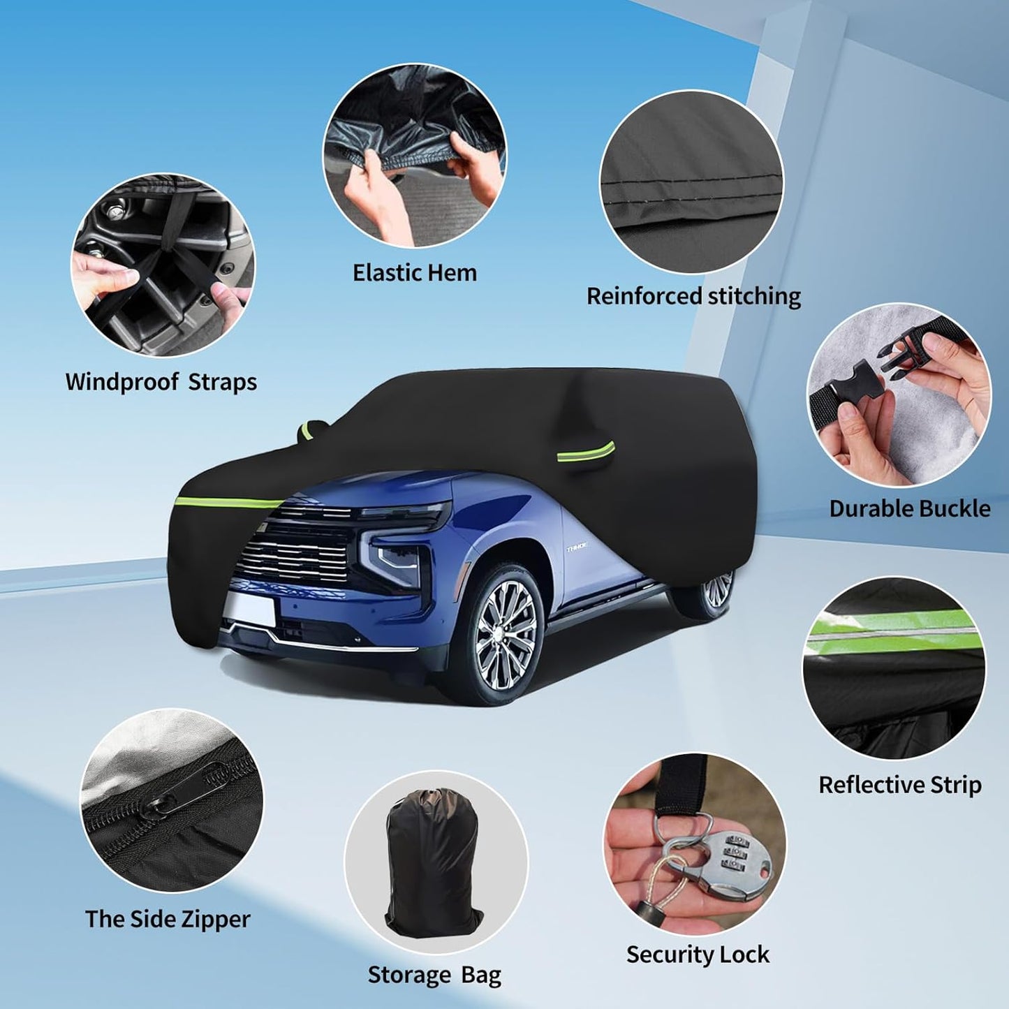 Waterproof Car Covers Fit for1960-1980 Volkswagen Beetle Bug Sedan 2-Door Saloon(Black) 210T Custom Heavy Duty Waterproof All Weather Protection Outdoor