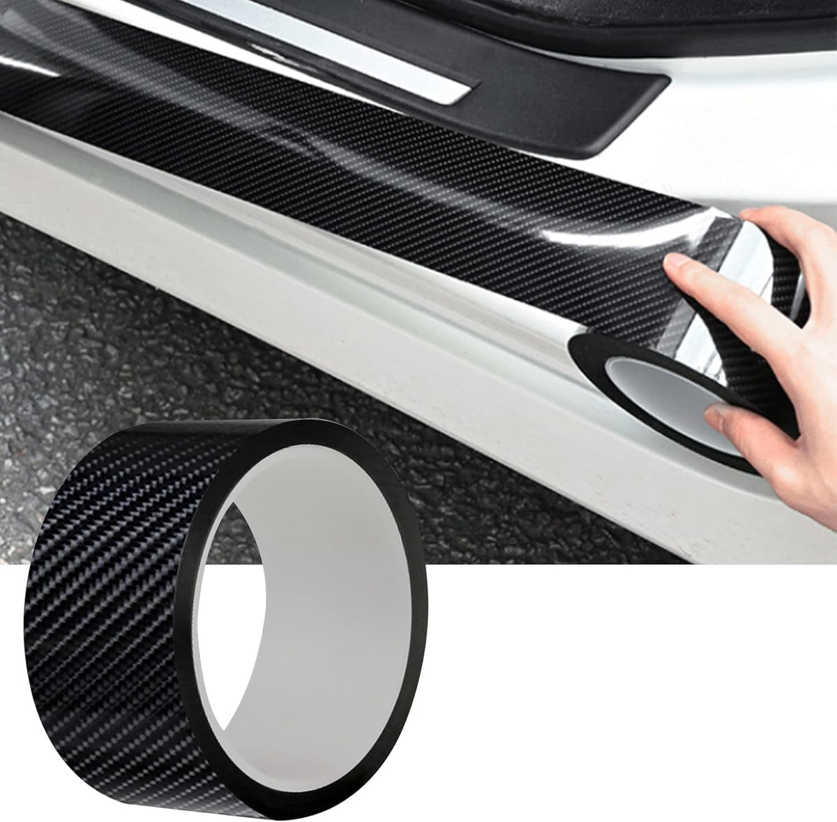 MYFAMIREA Anti-Scratch Anti-Collision Adhesive Strip Car Door Edge Guard Protector Strip Car Door Scuff Plate Protectors Transparent Invisible Tape for Rear Bumper/Door(33Ft x 2In)