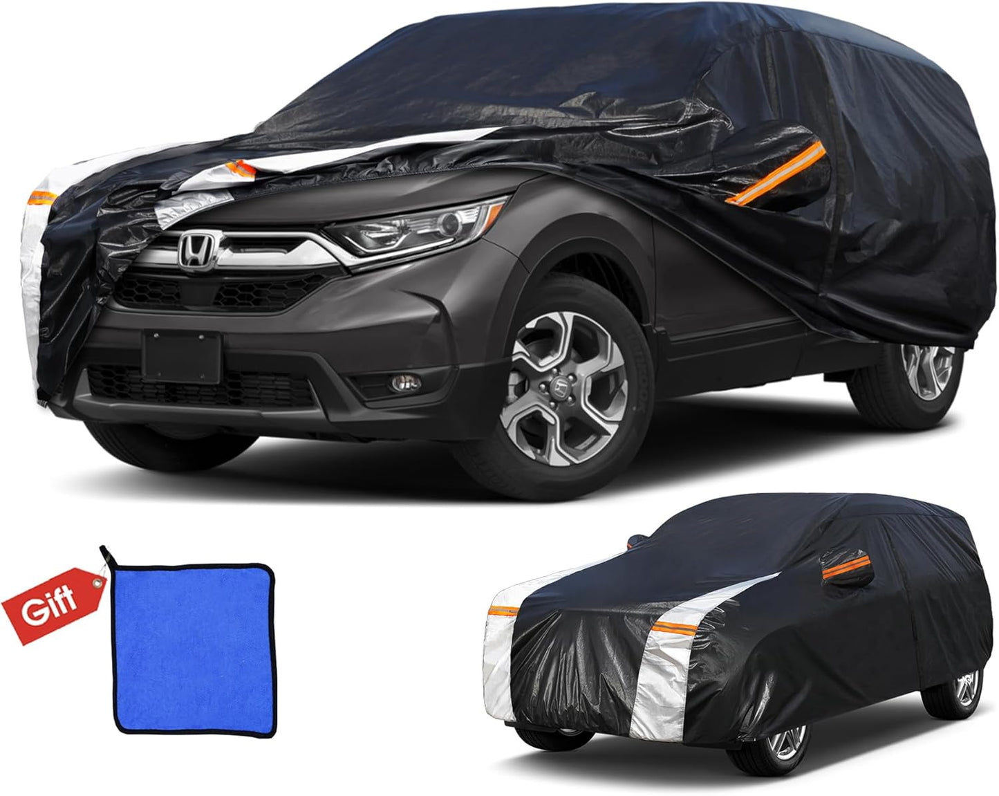 Large SUV Car Cover for Chevy Suburban 100% Waterproof All Weather, Heavy Duty Outdoor Full Exterior Covers Rain Sun Wind UV Protection. - Colors C