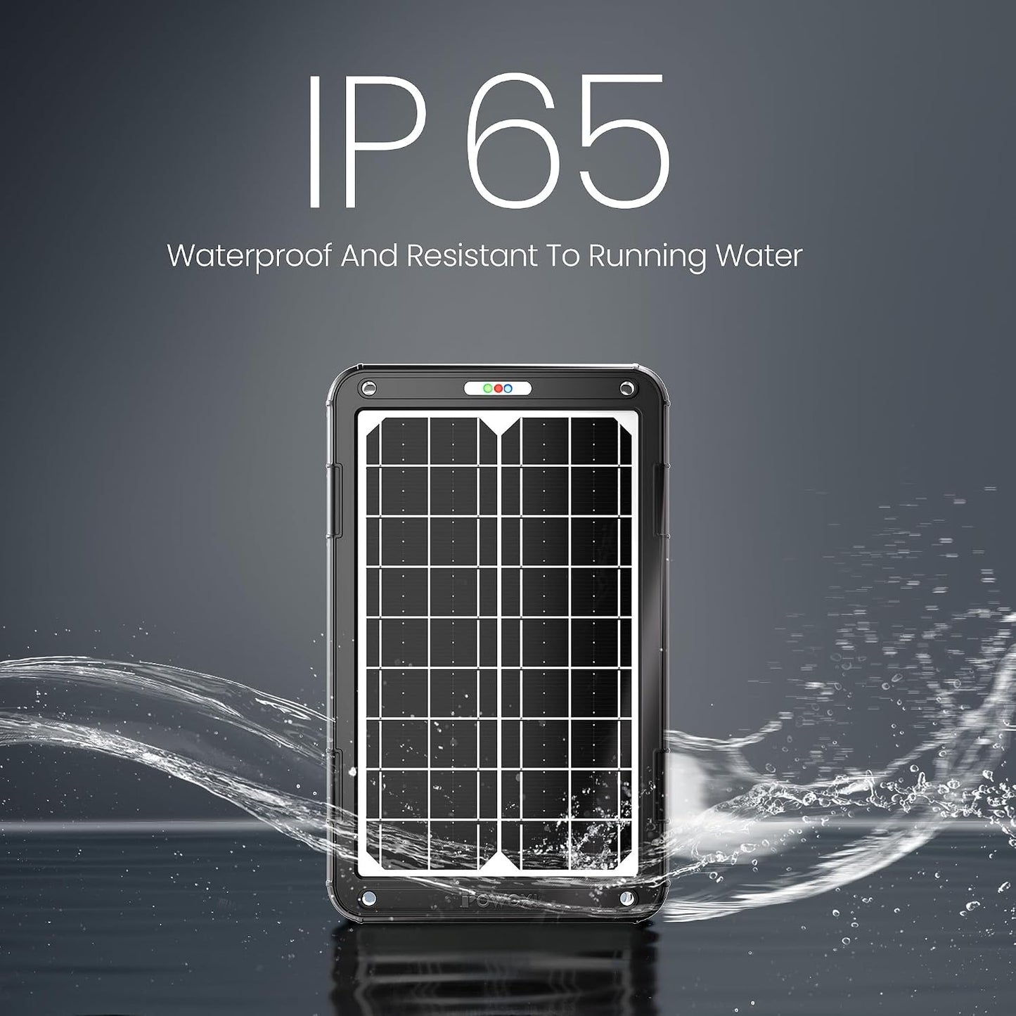 POWOXI Upgraded 7.5W-Solar-Battery-Trickle-Charger-Maintainer-12V Portable Waterproof Solar Panel Trickle Charging Kit for Car, Automotive, Motorcycle, Boat, Marine, RV,Trailer, Snowmobile, etc.