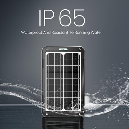 POWOXI Upgraded 7.5W-Solar-Battery-Trickle-Charger-Maintainer-12V Portable Waterproof Solar Panel Trickle Charging Kit for Car, Automotive, Motorcycle, Boat, Marine, RV,Trailer, Snowmobile, etc.
