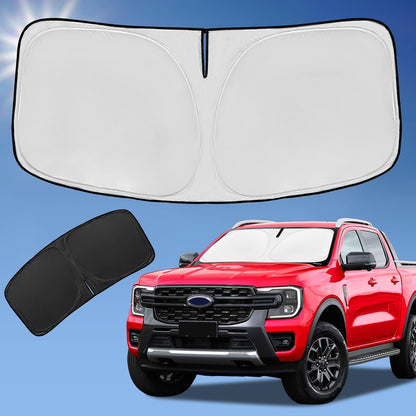 for Toyota Tacoma 2016-2023 2024 2025 2026 Sun Shade Sunshade Windshield Cover - 4 Layers Front Window Shade Custom Fit Tacoma 2Dr 4Dr Pickup Sun Visor 240T Shade Blocks UV Rays Car Accessories - Colors C