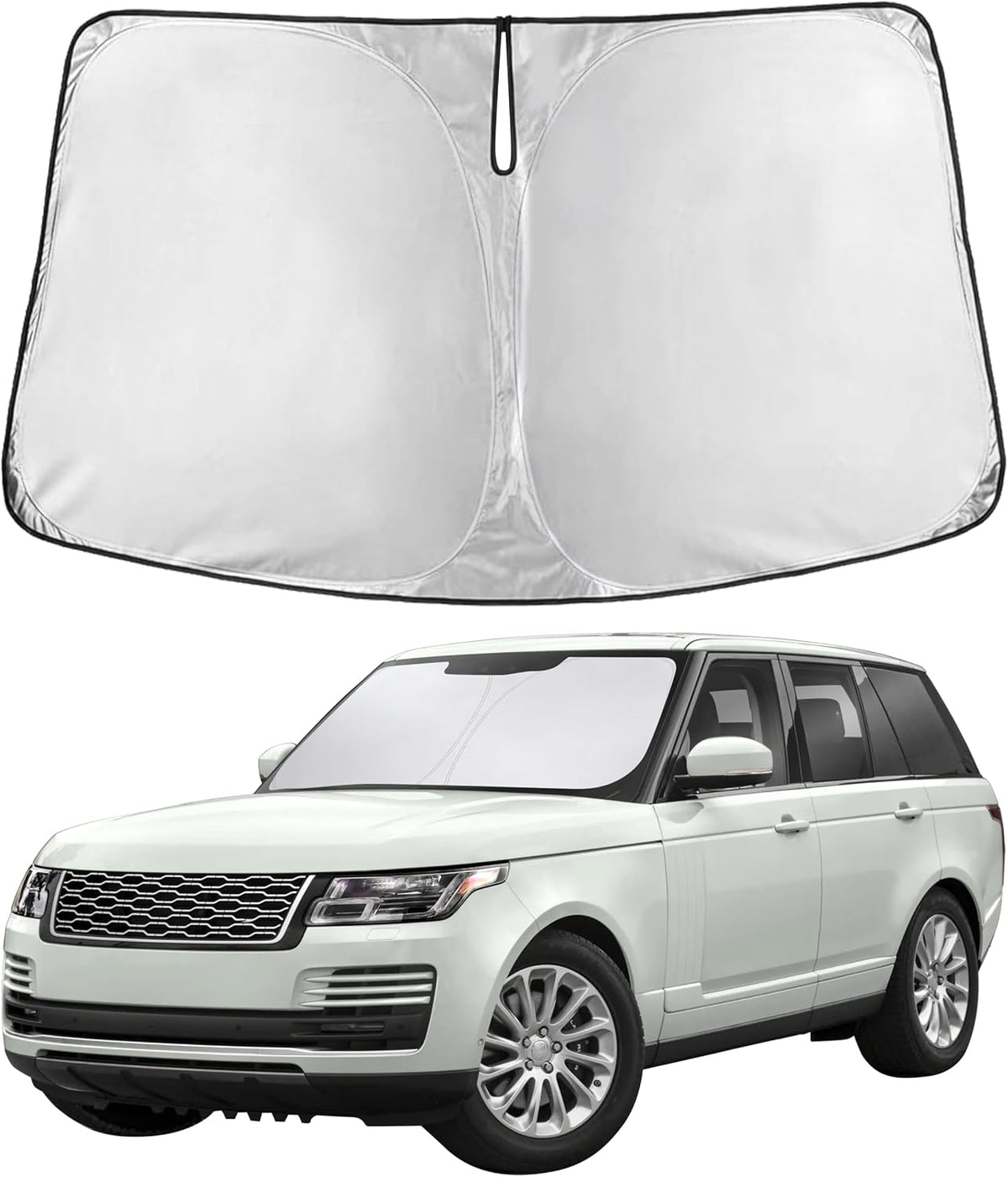 EcoNour Car Windshield Sun Shade | 2025 Upgraded Innovative No-Light-Pass Technology for Maximum Coverage | Foldable Sun Shade Keeps Your Vehicle Cool | Must-Have Car Accessories | Small (59" x 29") - Colors L
