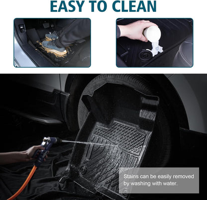 All Weather Floor Mats for 2016-2019 Chevy Cruze (No Fit 2016 Cruze Limited), Chevy Cruze Floor Mats, 1st and 2nd Maximum Coverage, 3D Waterproof TPE Rubber Protector Car Mats Full Set Liners
