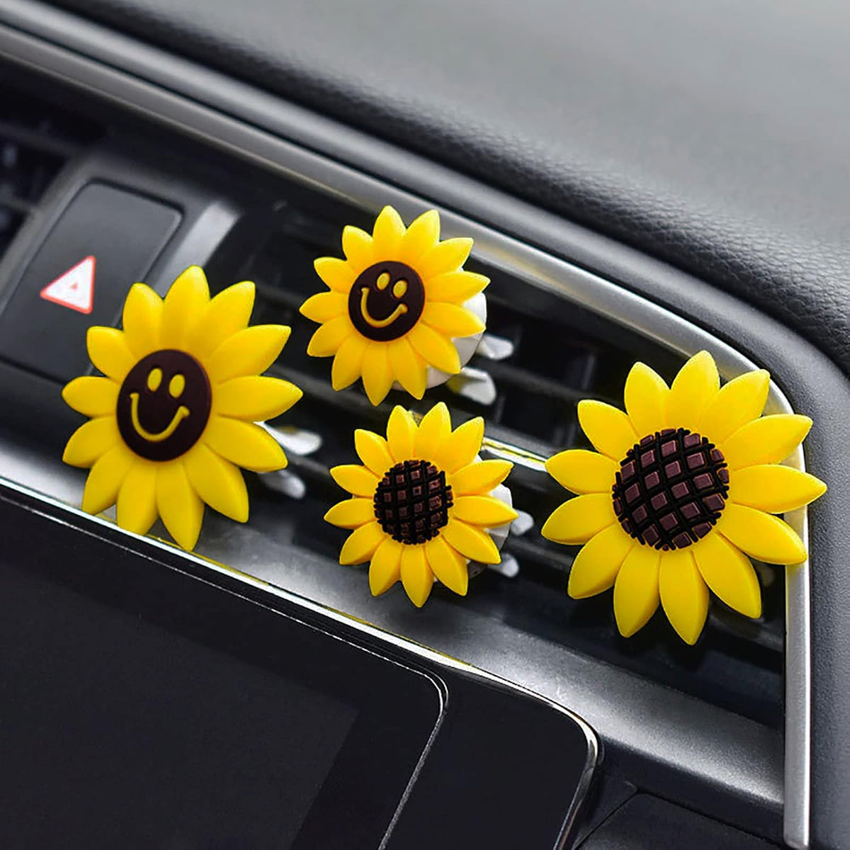 2 Pieces Small Bee Air Vent Clips Bling Bee Car Accessories Cute Car Air Freshener Rhinestone Gift Decorations Charm Car Clip Interior Air Vent Decor