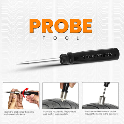 GRAND PITSTOP 20 Pcs Tubeless Tire Puncture Repair Kit with Mushroom Plug for Tyre Punctures and Flats on Cars, Motorcycles, ATV, Trucks & Tractors (15 Mushroom Plugs)