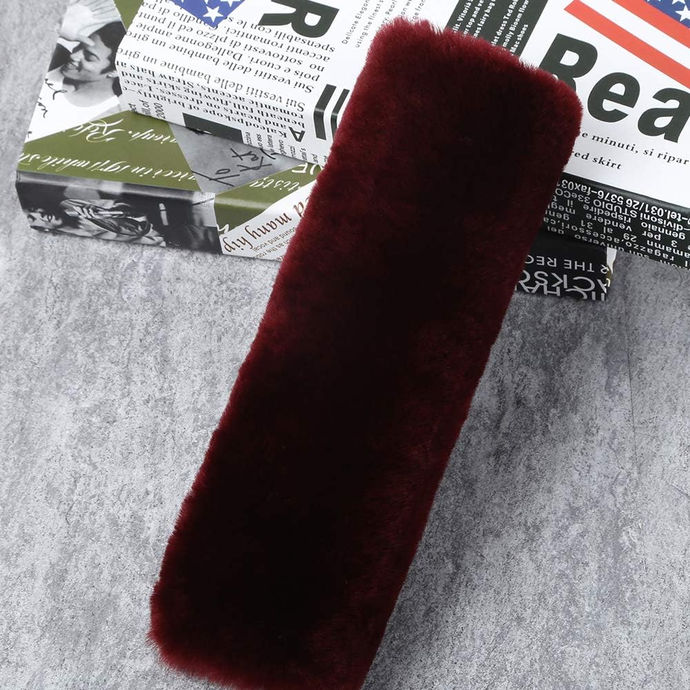 OGLAND Authentic Sheepskin Car Seat Belt Pad,2 Pack Soft Seat Belt Cover for Shoulder Pad Neck Cushion Protector Car Accessories by Genuine Natural Merino Wool (Misty Gray) - Colors A