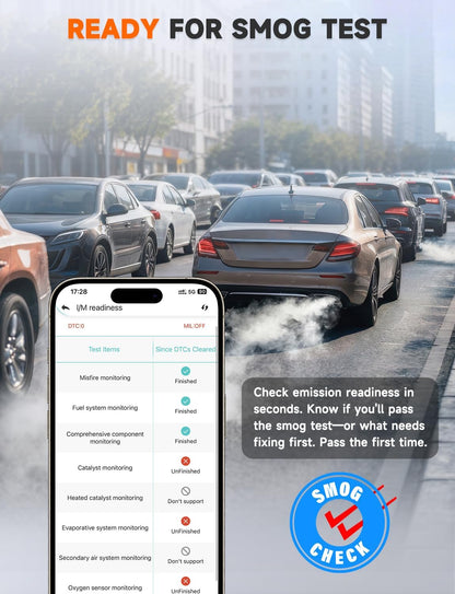 AUTOPHIX 3210 OBD2 Scanner for DIYers – Fix Check Engine Light & Pass Smog Test at Home, Code Reader, Checks Battery, Live Engine Data, No Subscription, Works with 1996+ Cars, for iPhone/Android