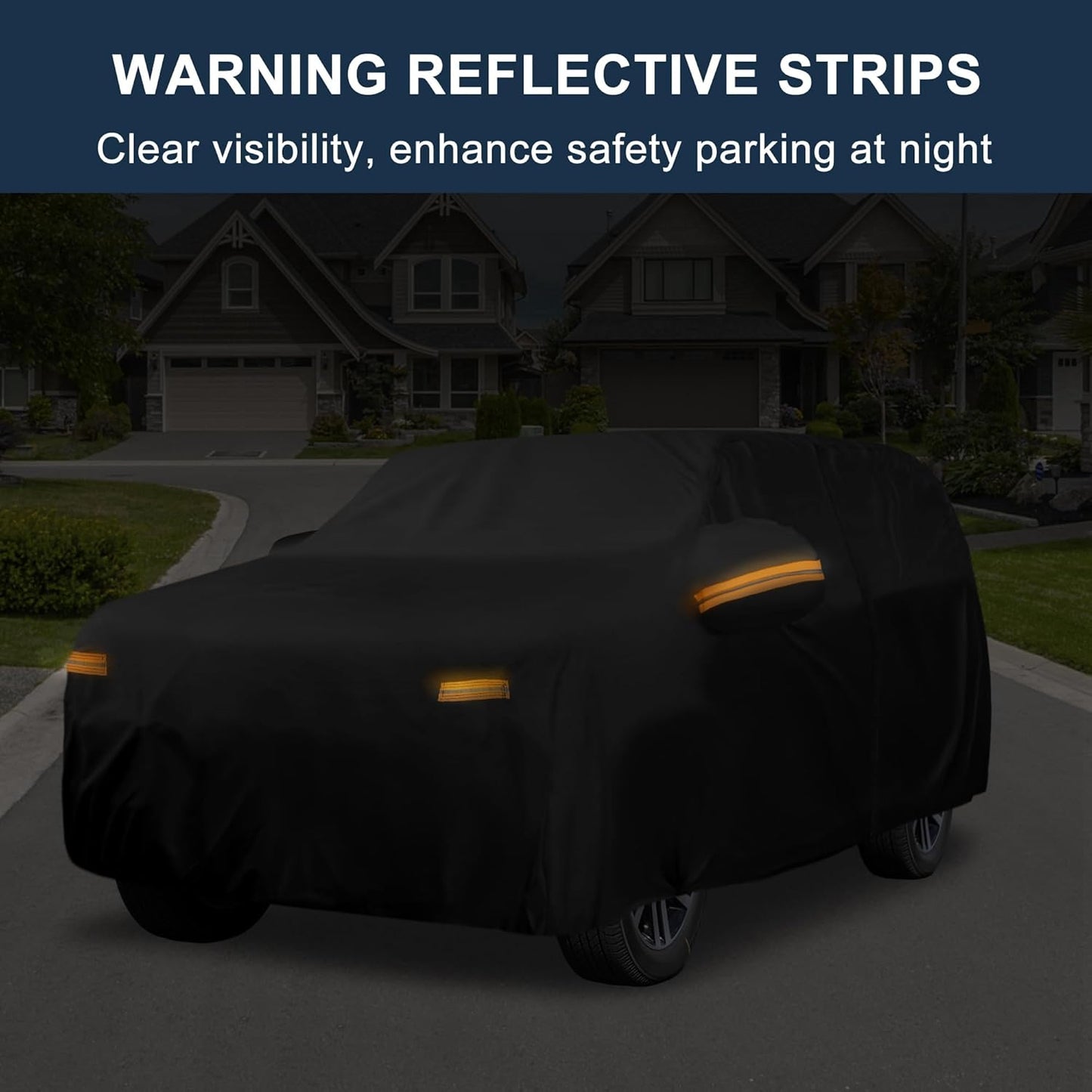 X AUTOHAUX Car Cover for Honda Civic Sedan/Coupe 210D-PU Outdoor Full Car Cover All Weather with Door Zipper for Waterproof Windproof Sun Rain Snow Protection
