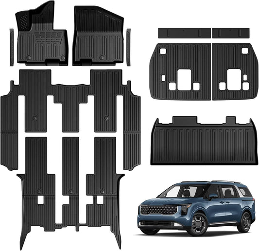 Floor Mats for Kia K5 2021-2026/Hyundai Sonata Gas 2020-2026, All Weather Floor Mats Trunk Cargo Liner Accessories, Full Coverage Set (Fit FWD Models)