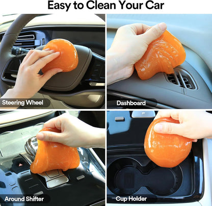PULIDIKI Car Cleaning Gel Car Cleaning Putty Car Putty Auto Detailing Tools Car Slime Cleaner Dust Cleaning Gel for Car Interior Cleaner Car Cleaning Supplies Cleaning Kit Car Accessories Blue 2Pack