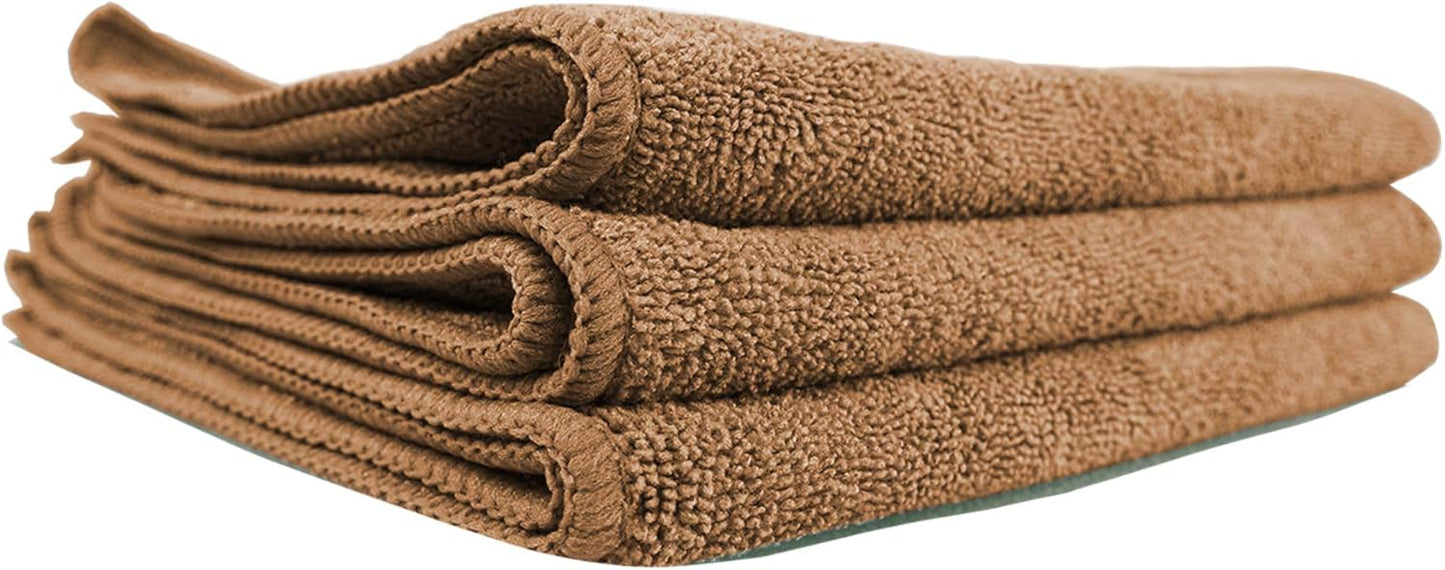 Chemical Guys Workhorse Professional Grade Microfiber Towels for Cars - Black 16x16 Inch Microfiber Cleaning Cloths for Home & Pet Drying, Soft & Scratch-Free, Washing, Drying & Cleaning, 3 Pack