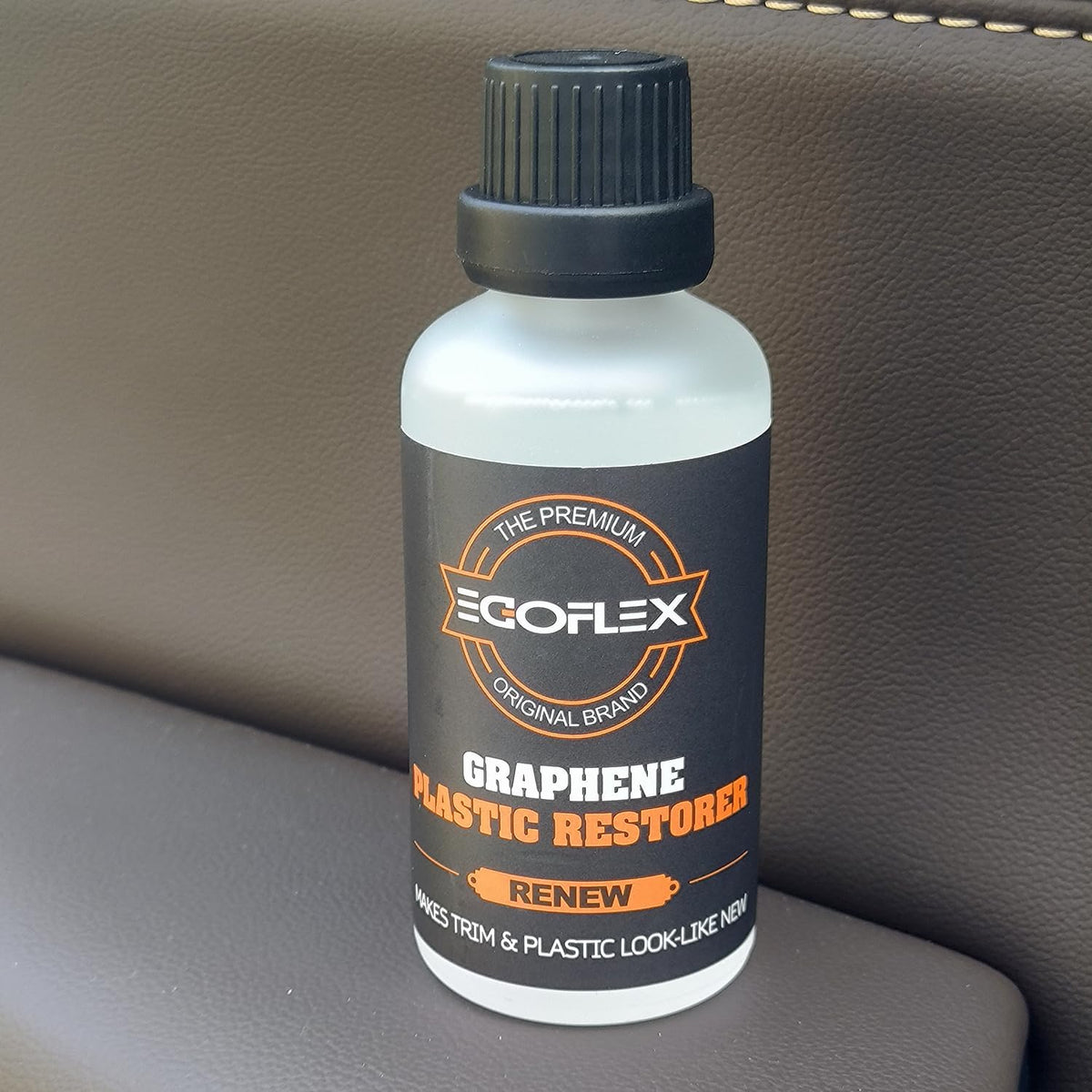 Graphene Plastic Restorer Trim Kit - Crystal Coating Plastic Restorer for Cars - Rubber Vinyl Headlight Restoration Restore a Finish Back to Black Shine Exterior Auto Detailing Supplies