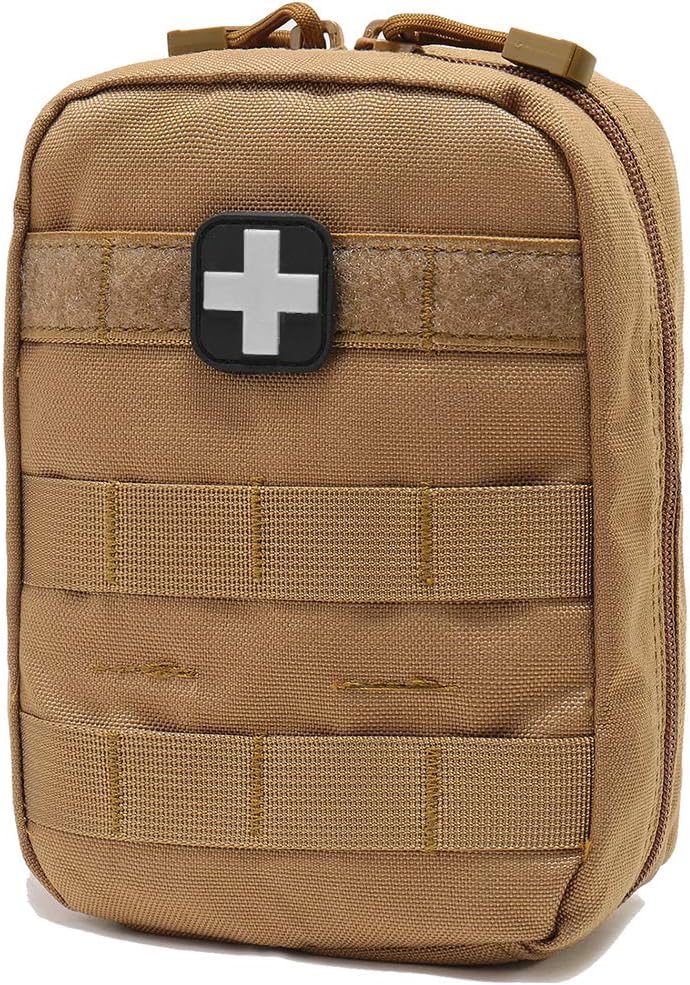 Carlebben EMT Pouch MOLLE Ifak Pouch Tactical MOLLE Medical First Aid Kit Utility Pouch (With Medical Supplies)