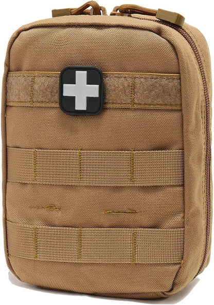 Carlebben EMT Pouch MOLLE Ifak Pouch Tactical MOLLE Medical First Aid Kit Utility Pouch (With Medical Supplies)