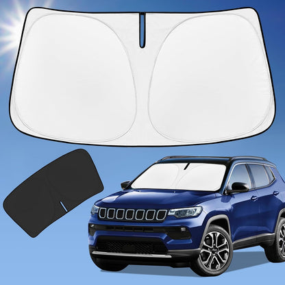 for Toyota Tacoma 2016-2023 2024 2025 2026 Sun Shade Sunshade Windshield Cover - 4 Layers Front Window Shade Custom Fit Tacoma 2Dr 4Dr Pickup Sun Visor 240T Shade Blocks UV Rays Car Accessories - Colors D