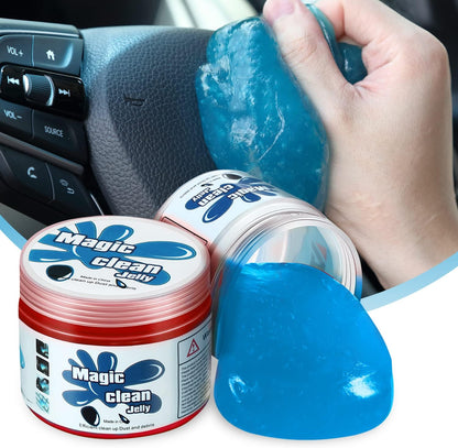 Auto Dynasty Pack of 4 Car Cleaning Gel, 2024 Universal Auto Detailing Tools Car Interior Air Vent Dust Cleaner Slime Putty Jelly for Printers, Camera, Calculator, Keyboard (Red, Blue, Green, Yellow)