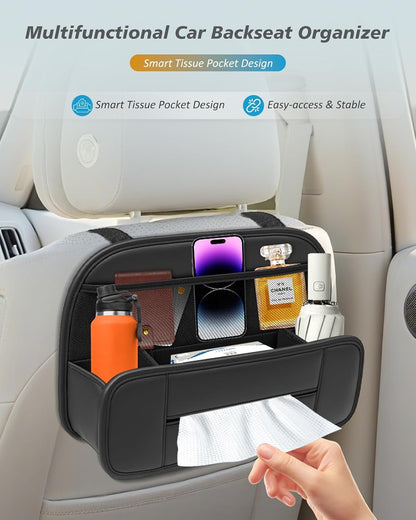 FLORICH Car Seat Gap Filler, Pro-Seats Gap Filler Organizer and Storages 2-in-1, Premium Leather Center Console Organizer, Car Organizer Front Seat Universal Fit for Car SUV Truck