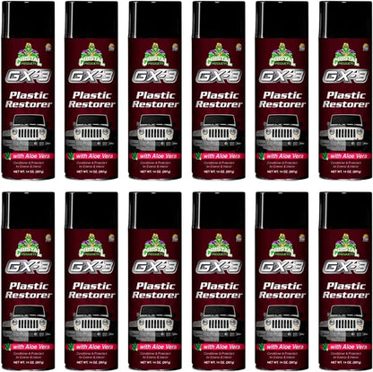 Cristal Products GX-3 Plastic Restorer – Black Plastic Restorer for Cars & Automotive Trim Restorer – Interior Car Cleaner & Exterior Faded Plastic, Vinyl & Rubber Renewer with Aloe Vera (8 fl oz)