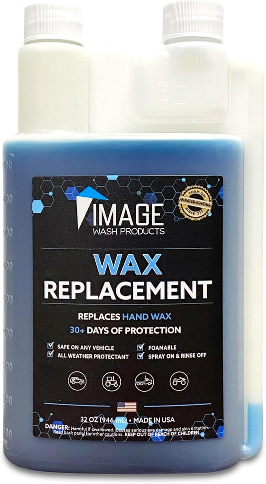 Image Wash Wax Replacement Foamable – Concentrated Spray Wax & Protectant for Cars,Trucks,RVs Boats,Ceramic & Waxed Surfaces. ((128 Fl Oz (Pack of 1)))