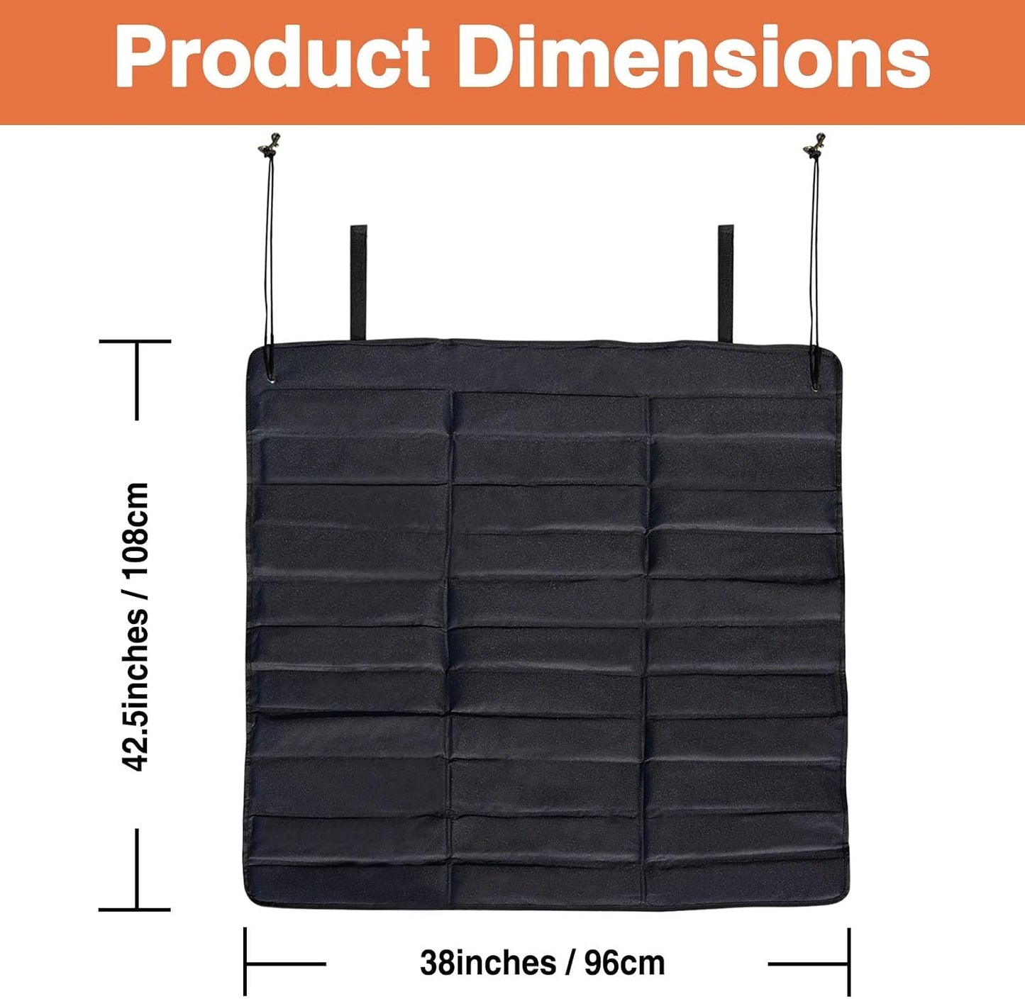 Ultra Large Rear Bumper Protector for Cars 38 x 42.5 inches SUV Cargo Liner Prevent Scratches from Suitcases and Pets Black