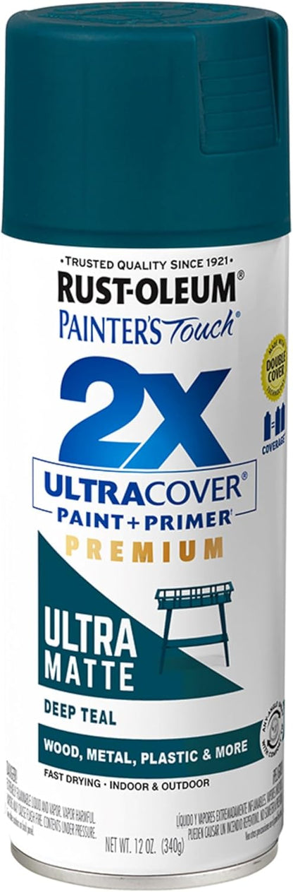 Rust-Oleum 334029 Painter's Touch 2X Ultra Cover Spray Paint, 12 oz, Gloss Clear - Colors A