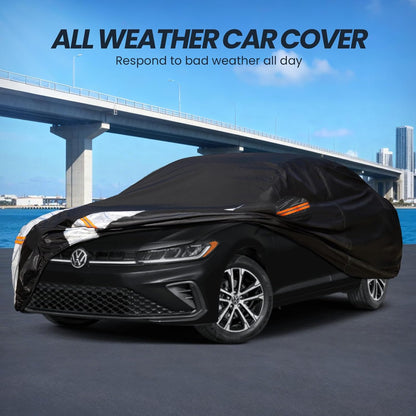Large SUV Car Cover for Chevy Suburban 100% Waterproof All Weather, Heavy Duty Outdoor Full Exterior Covers Rain Sun Wind UV Protection. - Colors B