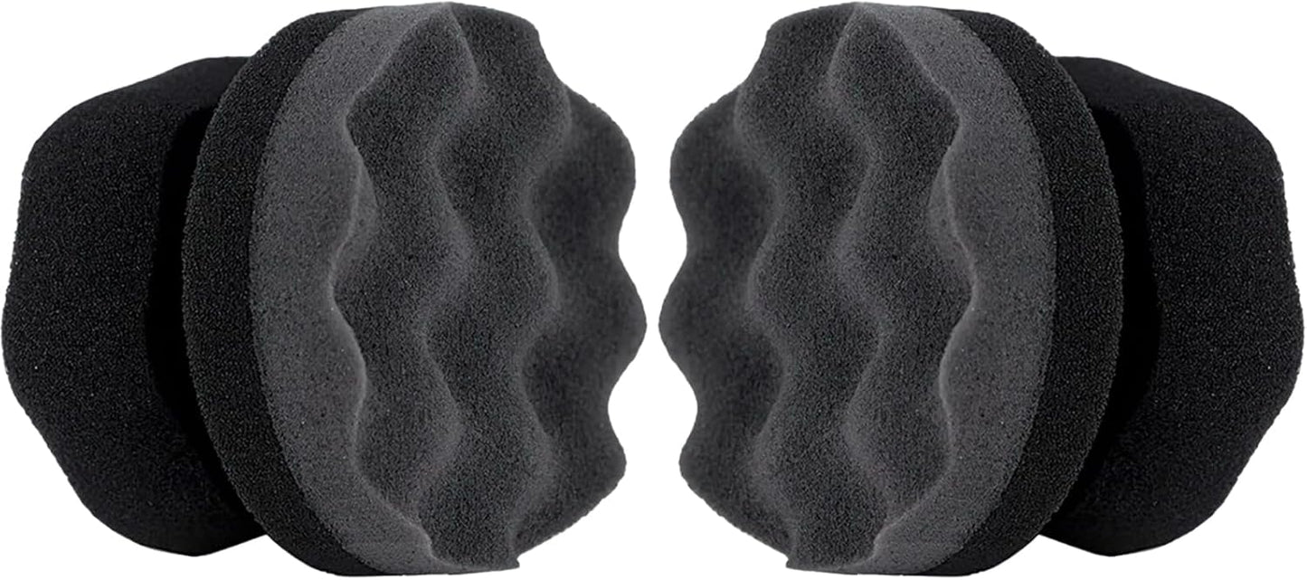 Tire Shine Applicator Pads, 2 Pcs Tire Dressing Applicator, Reusable Tire Shine Sponge Wave Contoured for Car Detailing, 3.15inch